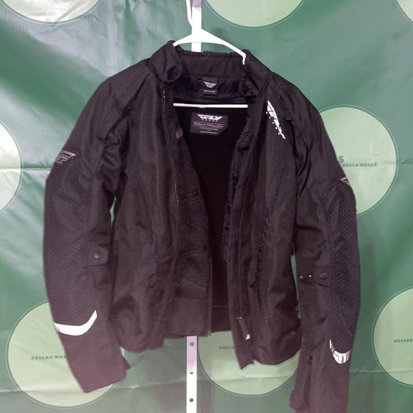 FLY Technical Riding Gear Women's Butane Jacket in BLACK sz MEDIUM - EUC - Picture 2 of 15